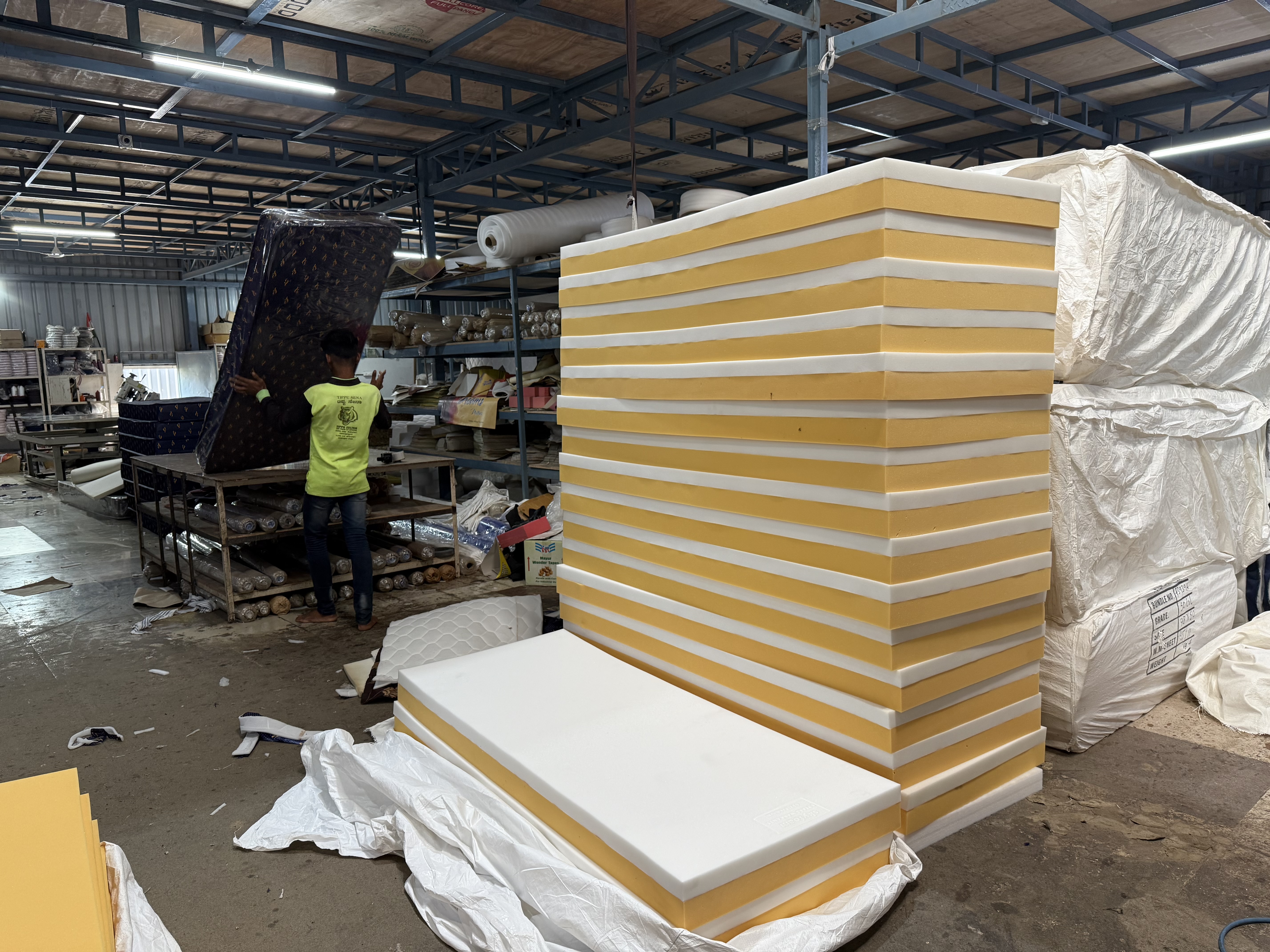 Premium foam mattress with quilted top layer